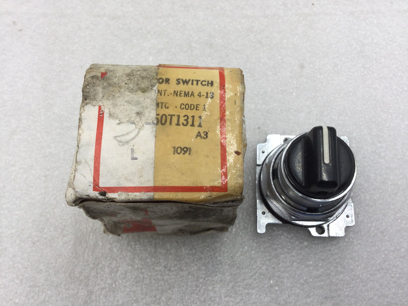 Cutler-Hammer 10250T1311 2 Position Maintained Selector Switch Cam 3