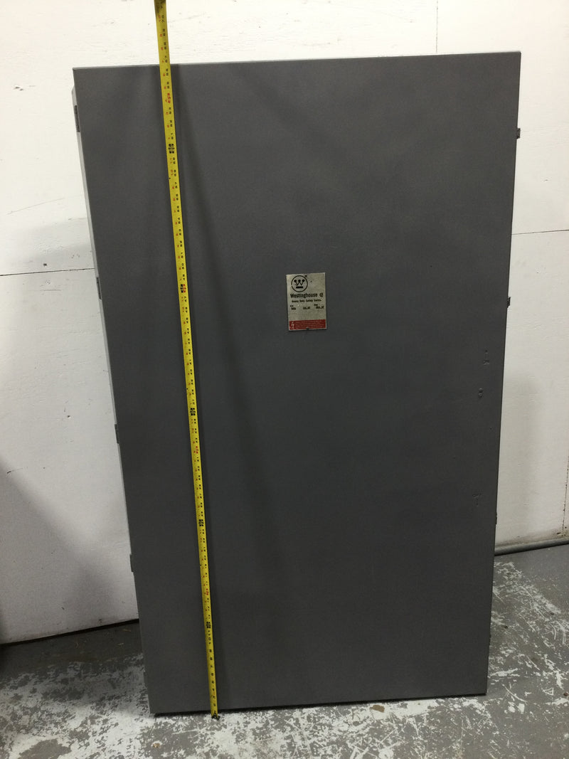 Westinghouse/Bryant HFN367 800 Amp 3 Pole 600V Fusible Heavy Duty Safety Switch 65 1/2" x 38"