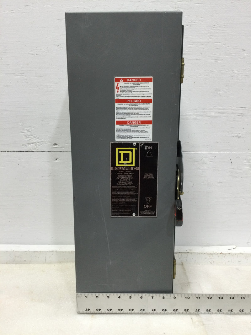 Square D KA225A Main Circuit Breaker Enclosure 225A 480VAC Type KAL Nema12K Series E3