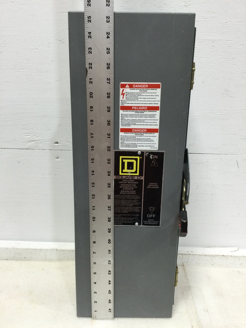 Square D KA225A Main Circuit Breaker Enclosure 225A 480VAC Type KAL Nema12K Series E3