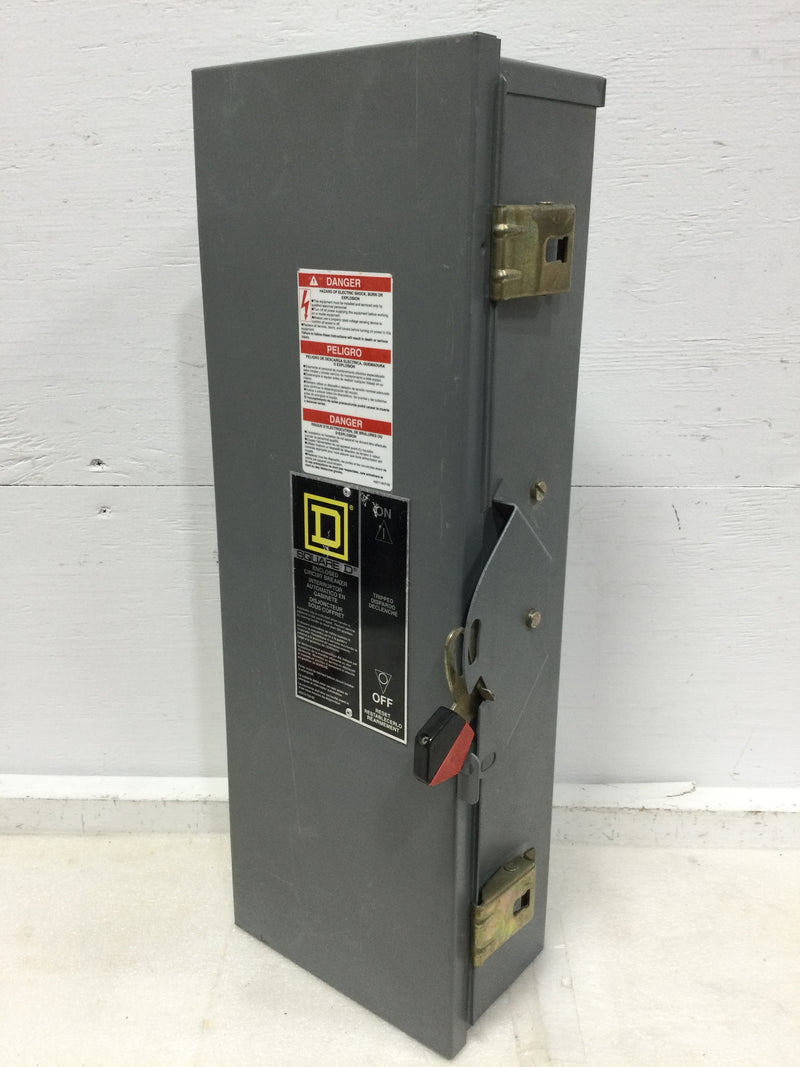 Square D KA225A Main Circuit Breaker Enclosure 225A 480VAC Type KAL Nema12K Series E3