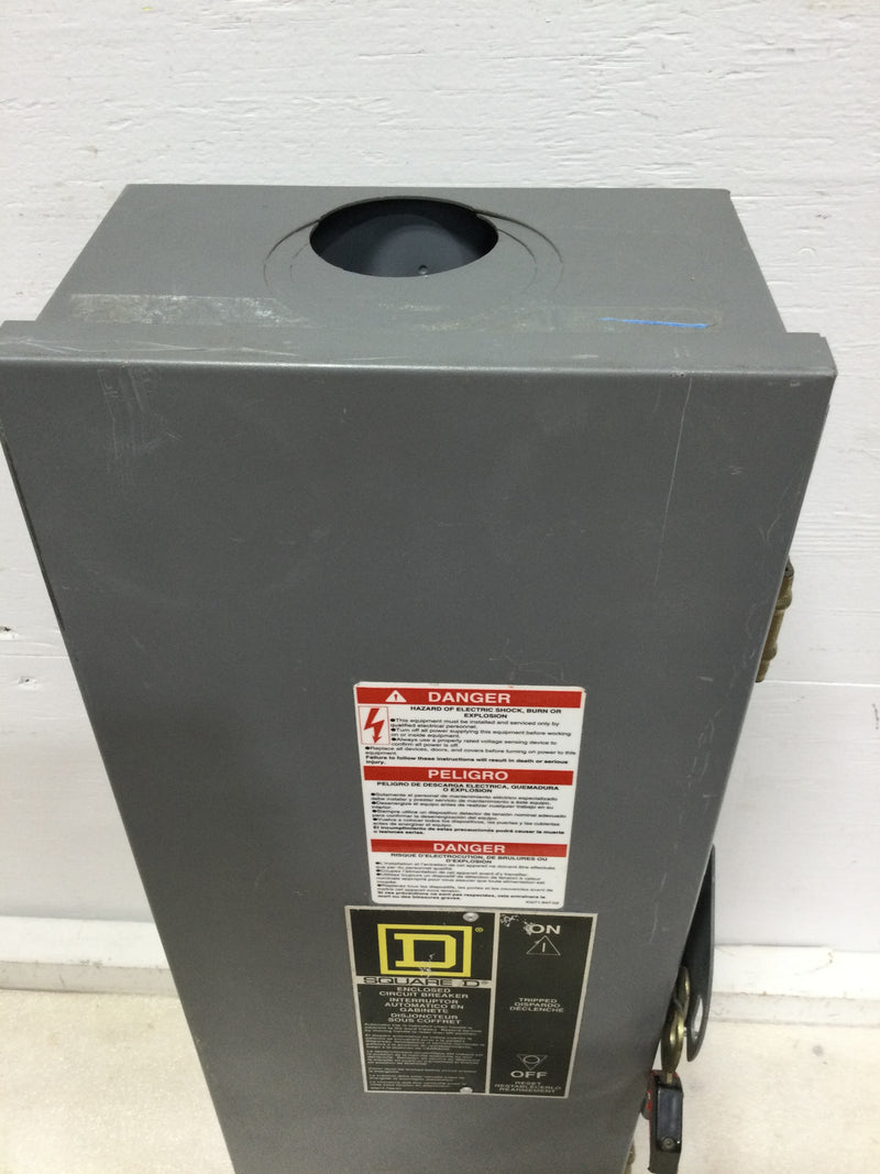 Square D KA225A Main Circuit Breaker Enclosure 225A 480VAC Type KAL Nema12K Series E3