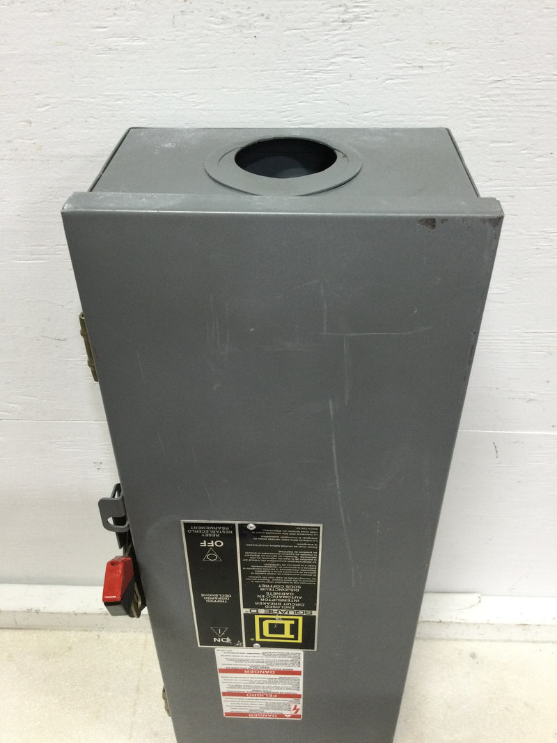 Square D KA225A Main Circuit Breaker Enclosure 225A 480VAC Type KAL Nema12K Series E3