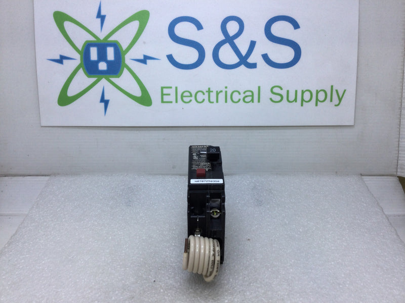 Siemens BE120 GFI 20 Amp 1 Pole 120v Type BLE Circuit Breaker