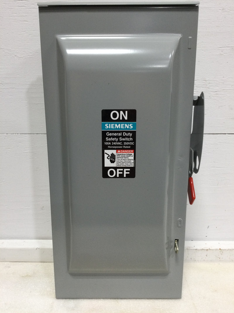 Siemens GNF323R General Duty Safety Switch 100amp 240v