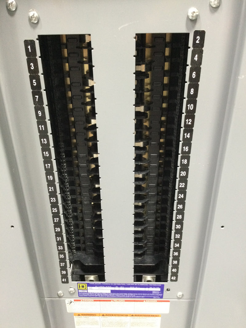 Square D NQ442L2C 225 Amp 240v 3 Phase 4 Wire Type 1 42 Space Panelboard in MH50WP NEMA 3R, 5 & 12 enclosure w/Main Breaker 50" x 20"