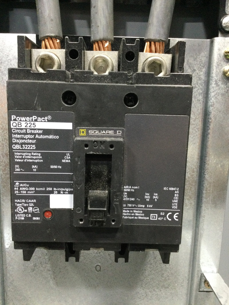 Square D NQ442L2C 225 Amp 240v 3 Phase 4 Wire Type 1 42 Space Panelboard in MH50WP NEMA 3R, 5 & 12 enclosure w/Main Breaker 50" x 20"