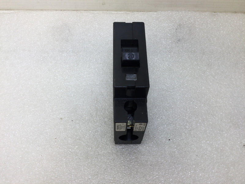 Square D EHB14020 1 Pole 20A 277VAC Type EHB Bolt On Circuit Breaker