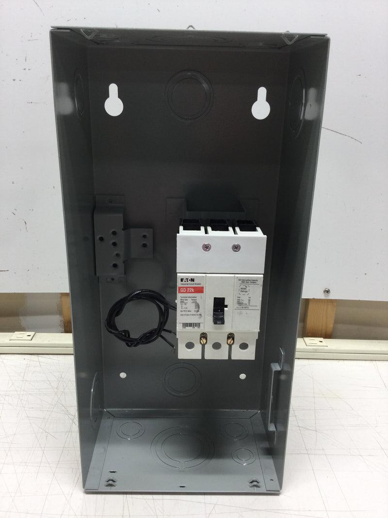 Eaton SGDN100 Indoor Surface Mounted Nema 1 Breaker Enclosure with GD Series 90 Amp Breaker with Shunt Trip (SGD3090S1)