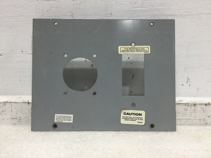 Siemens P1F7TS 100A 120/240VAC Nema3R Enclosure Metered RV Pedestal Cover with 2 cutouts  7" x 9"