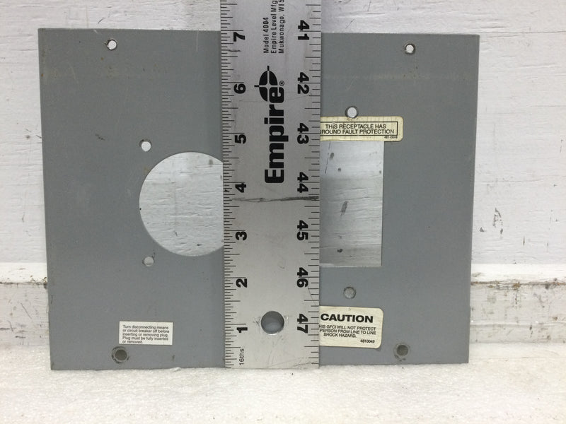 Siemens P1F7TS 100A 120/240VAC Nema3R Enclosure Metered RV Pedestal Cover with 2 cutouts  7" x 9"