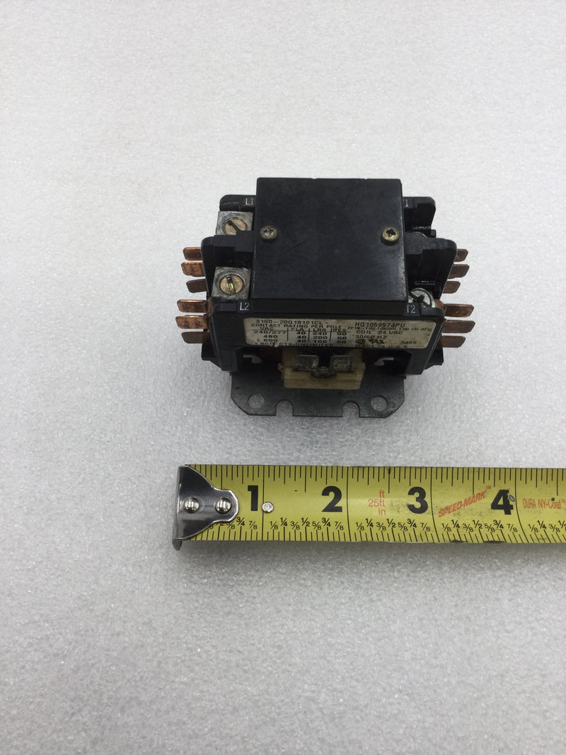 Products Unlimited 3100-20Q18191CL 40 Amp Contactor 240-600 VAC with 24 VAC Coil (HQ1059574PU)