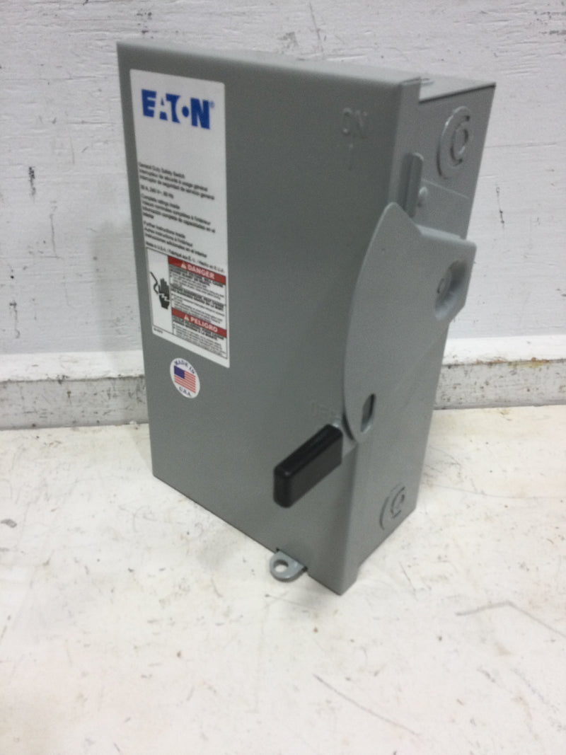 Eaton/Cutler Hammer DG221NGB Fusible 30 Amp 2 Pole 240 VAC General Duty Safety Switch