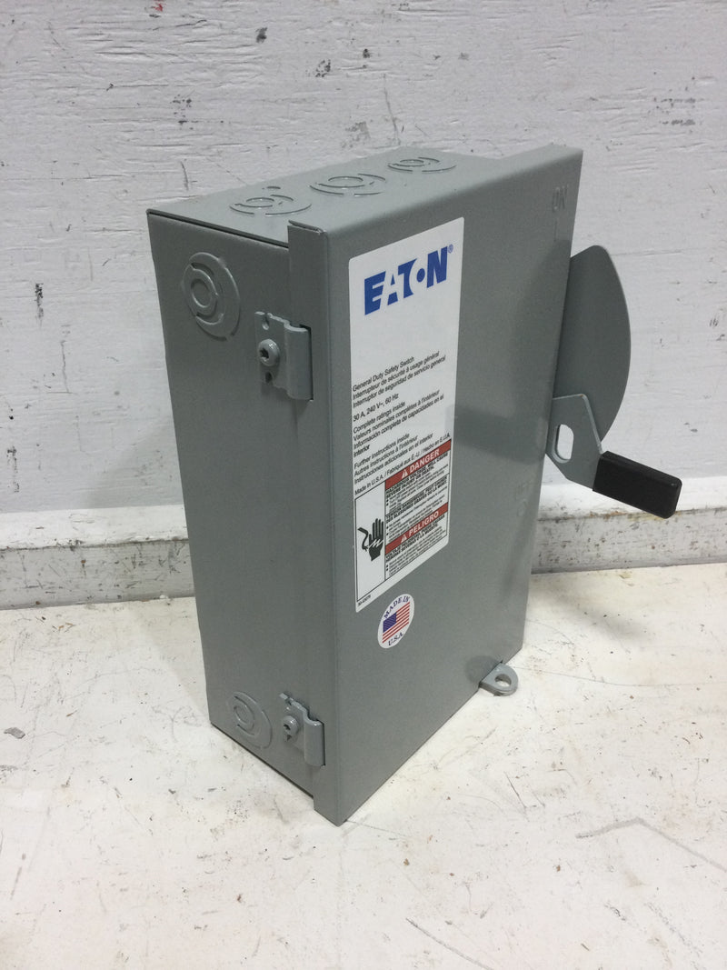 Eaton/Cutler Hammer DG221NGB Fusible 30 Amp 2 Pole 240 VAC General Duty Safety Switch