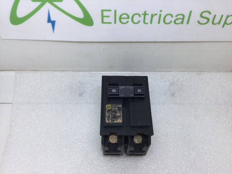 Square D HOM230 2 Pole 30A Type HOM Circuit Breaker - Yellow Face