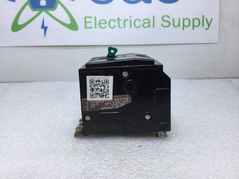 Square D QOB330 30 Amp 3 Pole 240V Bolt-On Circuit Breaker - Green Handle