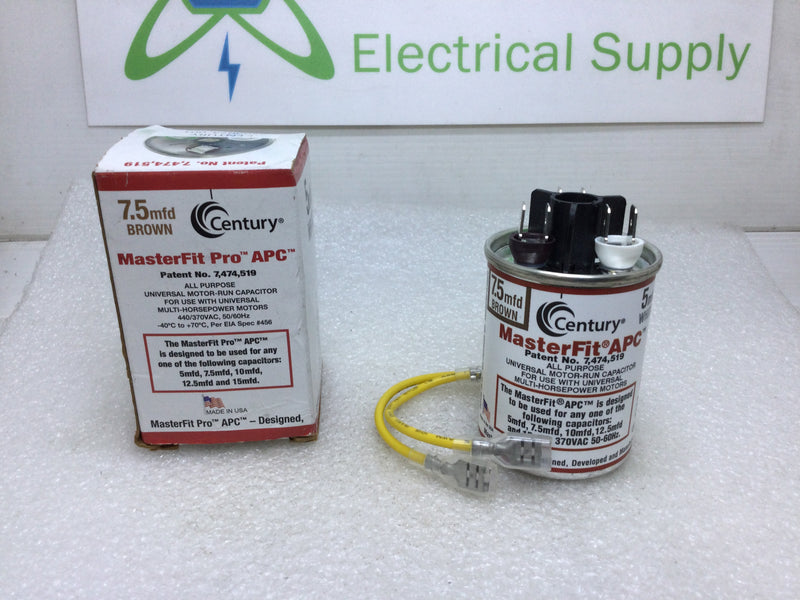 Century MasterFit APC 2509074-001 5/7.5/10/12.5/15mfd 440/370 Vac Run Capacitor