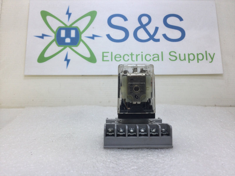 Potter & Brumfield KRPA-14AN-120 11 Pole 120V 50/60Hz 10A 1/6 Hp 250V 6A 1/3 Hp Ice Cube Relay With/Without Base
