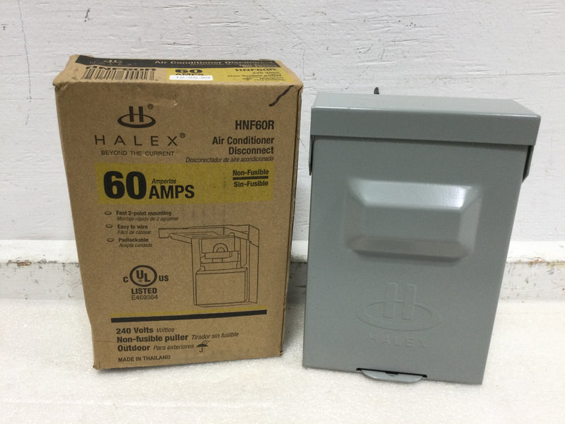 Halex HNF60R 60A 120/240VAC Non-Fused AC Pull Out Disconnect