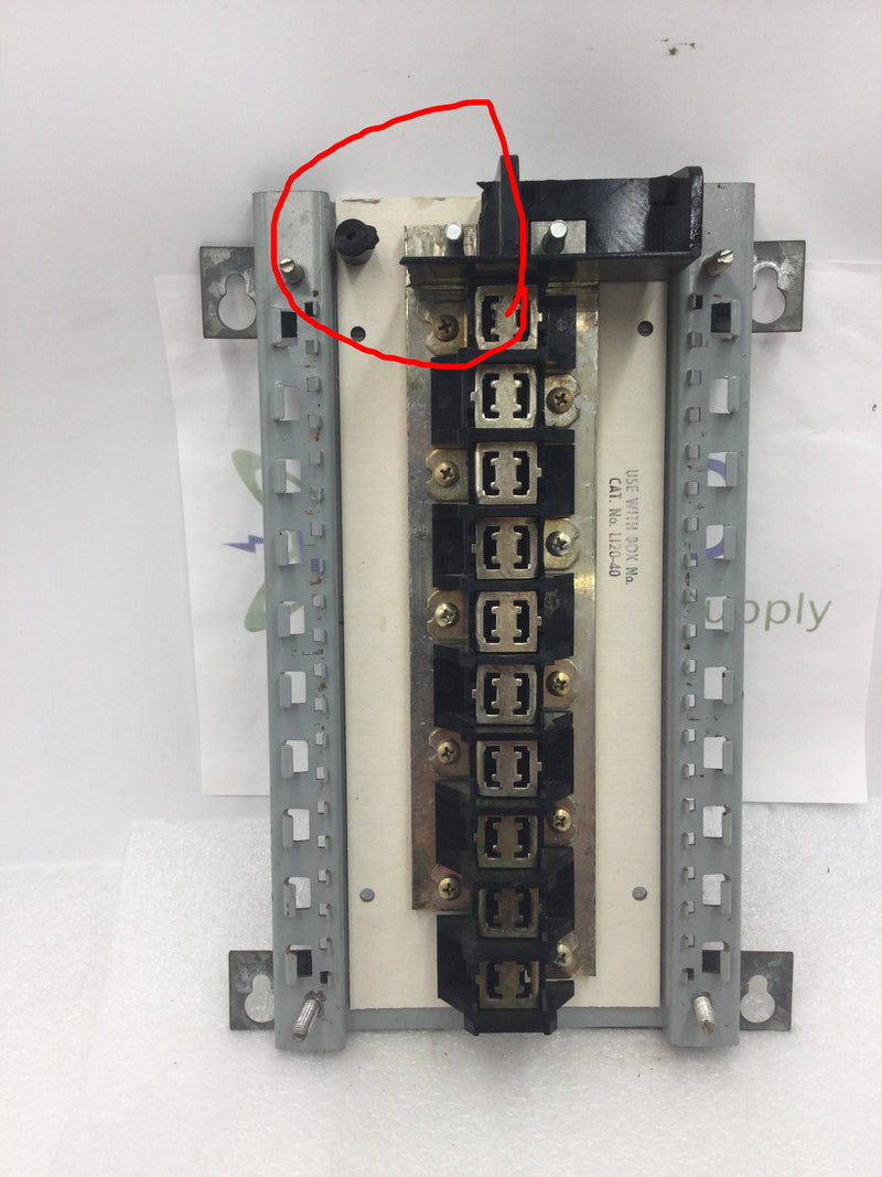 FPE L120-40 10 Space 20 Circuit Panel Guts -  7" x 12 5/8"