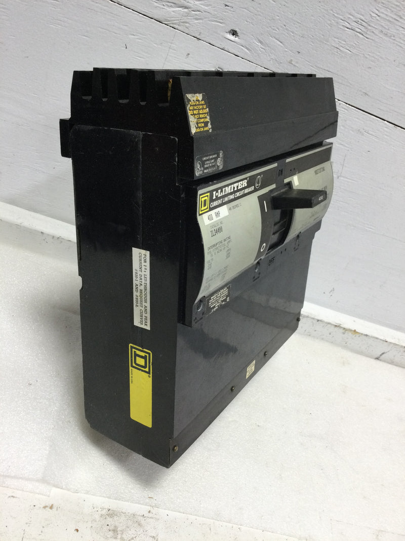 Square D IL IL34400 3 Pole 400 Amp 200k @480Vac  I Limiter Molded Case Circuit Breaker