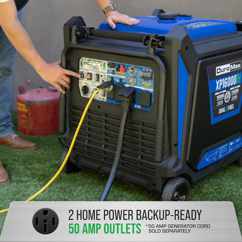 DuroMax XP16000iH 16,000 Watt V-Twin Dual Fuel Portable Digital Inverter Generator