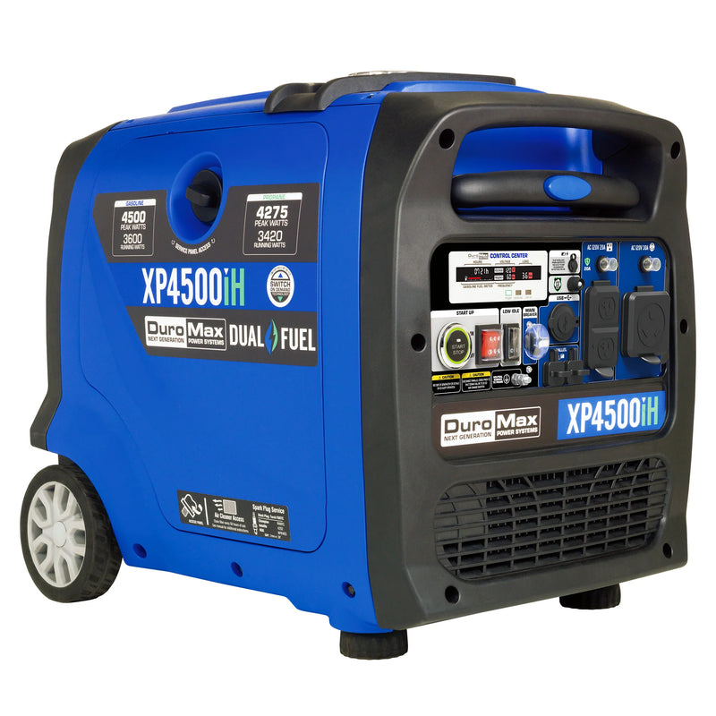 DuroMax XP4500iH 4,500 Watt Dual Fuel Portable Digital Inverter Generator 50-State