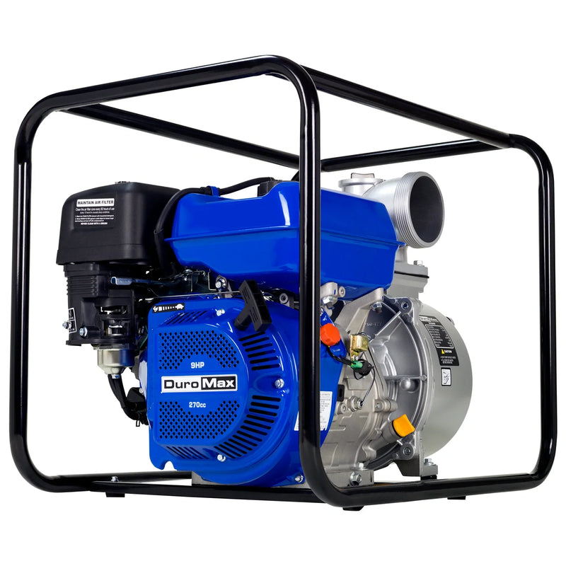 DuroMax XP904WP 270cc 427-Gpm 4" Gas Powered Portable Semi-Trash Water Pump