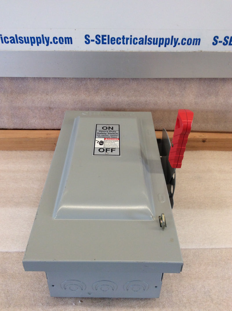 Siemens HF261 Nema1 30A 600VAC Fused Disconnect Safety Switch Includes 2: FLSR20ID Fuses