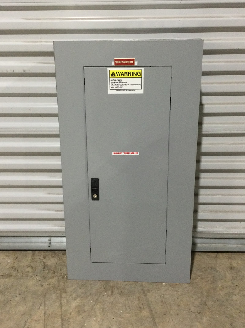 General Electric AQF3361ATX Main Breaker 125A 208Y/120V Distribution Panel 36 Cir 3Ph 4 Wire (Please See Photos)