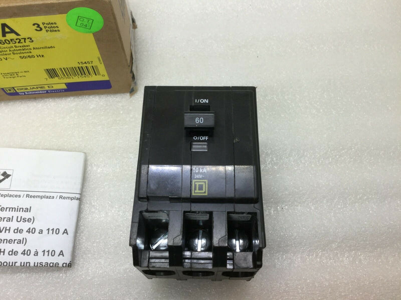 Square D  Qob360-5273 Ring Terminal Type 60 Amp 3 Pole Qob3605273