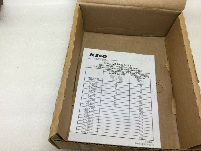 Ilsco Ta-600-2ns 4 Awg-600 Mcm Aluminum Solderless Lug