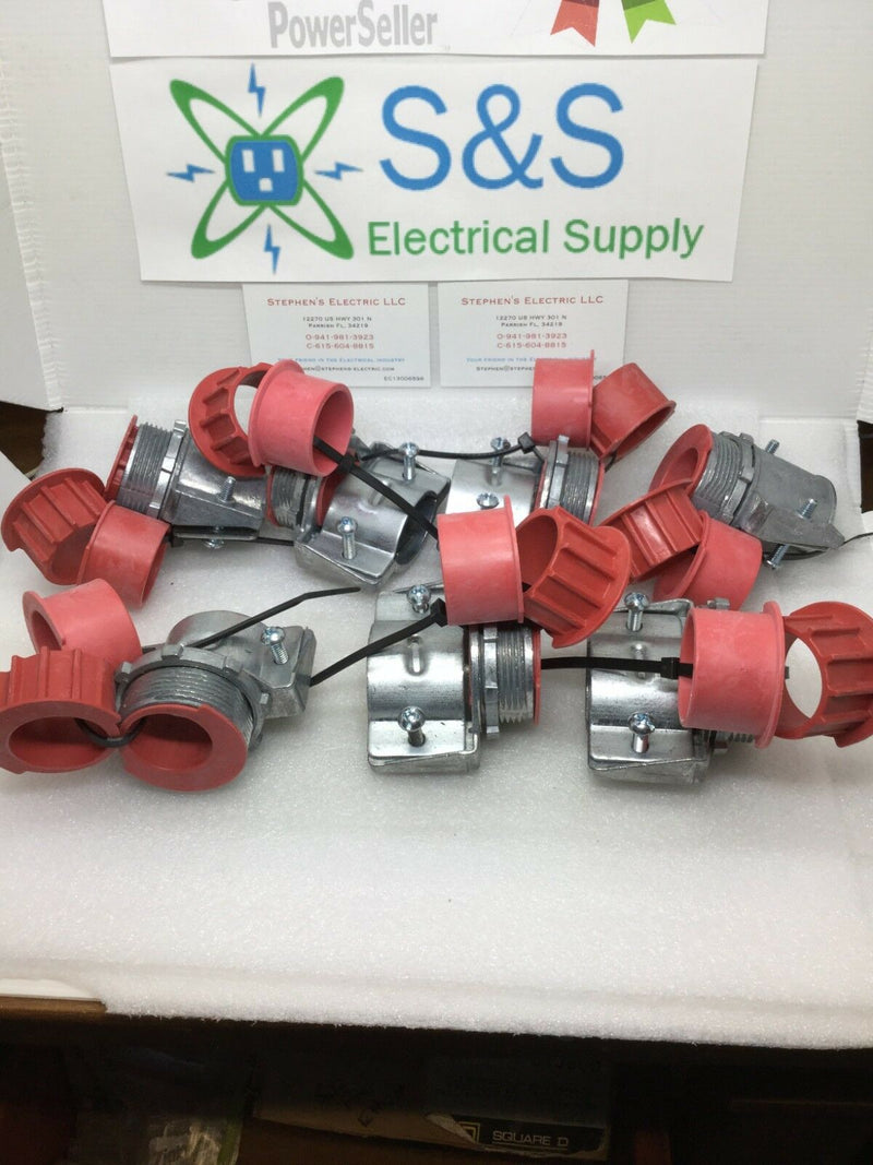 (7) Arlington 1 1/2"  Mci Cable Connectors W/3 Nm End Stops Cat. 8414 Zink