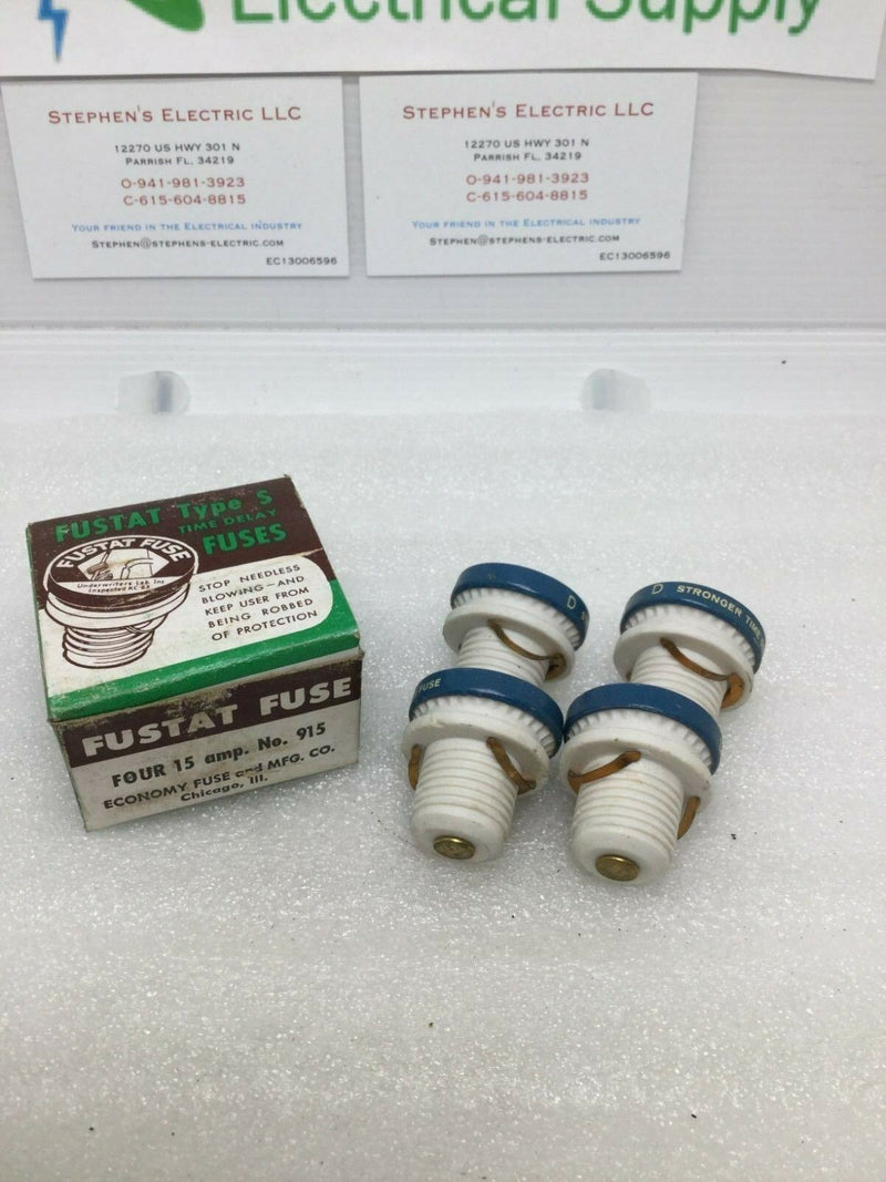 (Lot Of 4) Fustat 15 Amp Fuse No