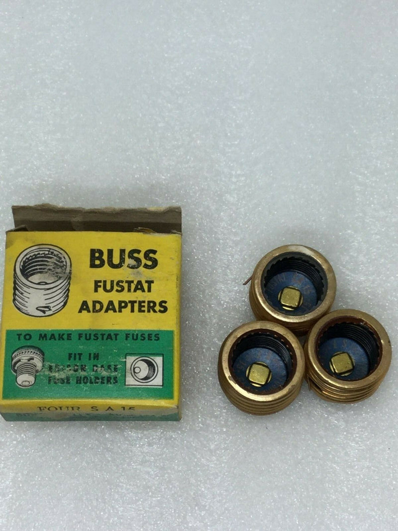 (3) New Box Of 2 Buss Fustat Sa-15  Adapters (Bin 2)