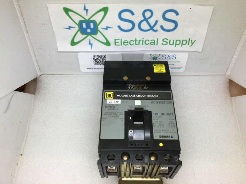 Square D Fa32030, 30 Amp 3 Pole 240v Circuit Breaker I-Line