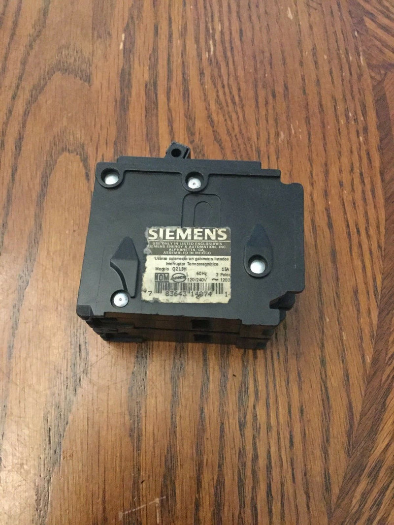Siemens Q215h 15a 2p Molded Case Circuit Breaker 120/240v-Ac 22k