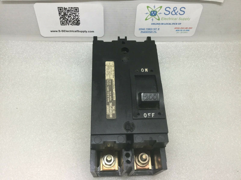 Square D Q2l Q2l2200 2 Pole 200 Amp 120/240v Circuit Breaker Type Q2mt