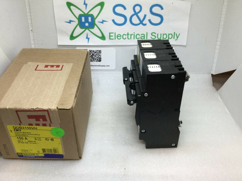 Square D QOB3150VH 3p 150A QOB Bolt In Circuit Breaker New