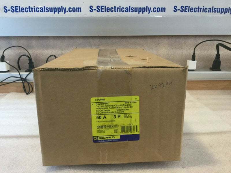 Square D Hja Hja36050 3 Pole 50 Amp 600v Circuit Breaker