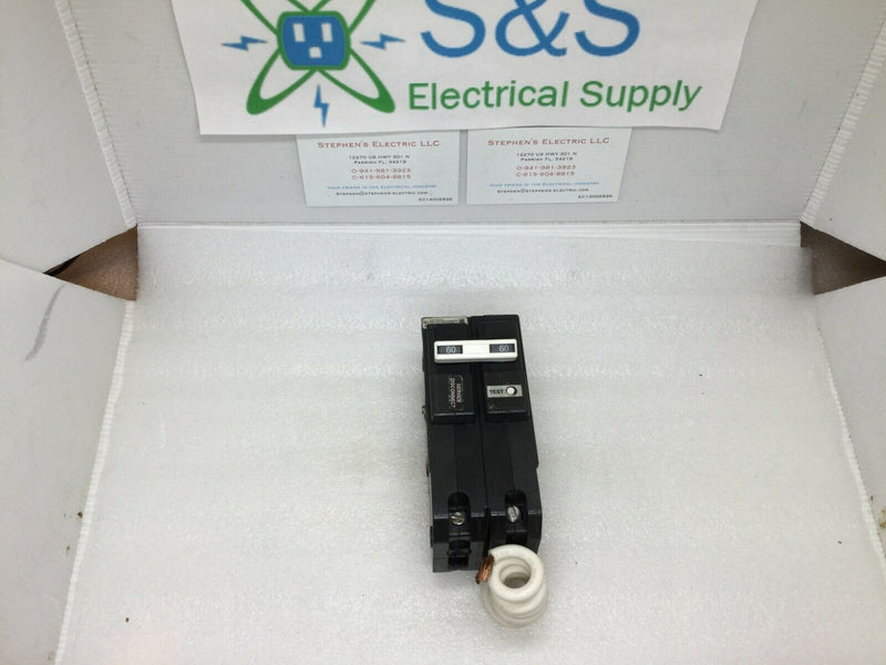 Circuit Breaker Eaton Cutler Hammer Gfcb260 60 Amp 2 Pole 120/240v Gfci