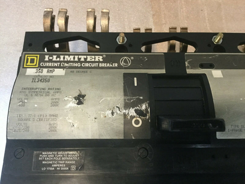 Square D IL34350 350 Amp I-Limiter Circuit Breaker 350 Amps 200,000 AIC