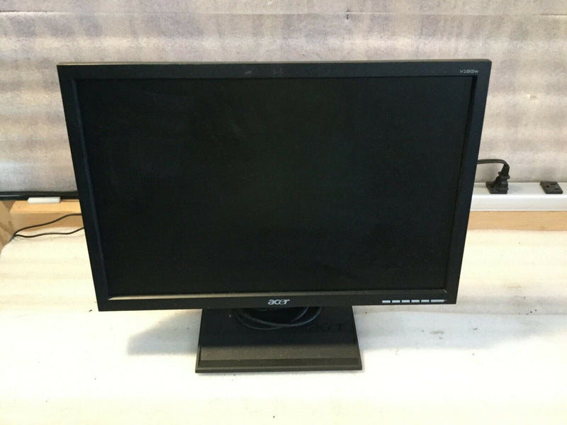 Acer 19" Lcd Widescreen Computer Monitor Pc Screen Model X193w