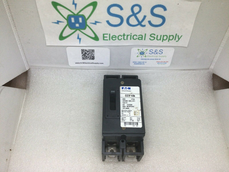 Eaton Cutler Hammer Ccv2200 Main Circuit Breaker 200 Amp 2 Pole Type Ccv 10k