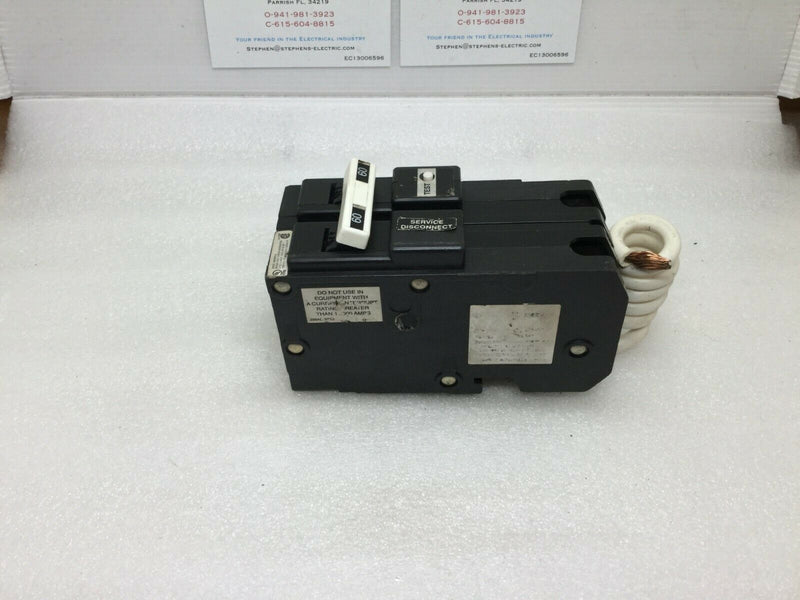 Circuit Breaker Eaton Cutler Hammer Gfcb260 60 Amp 2 Pole 120/240v Gfci