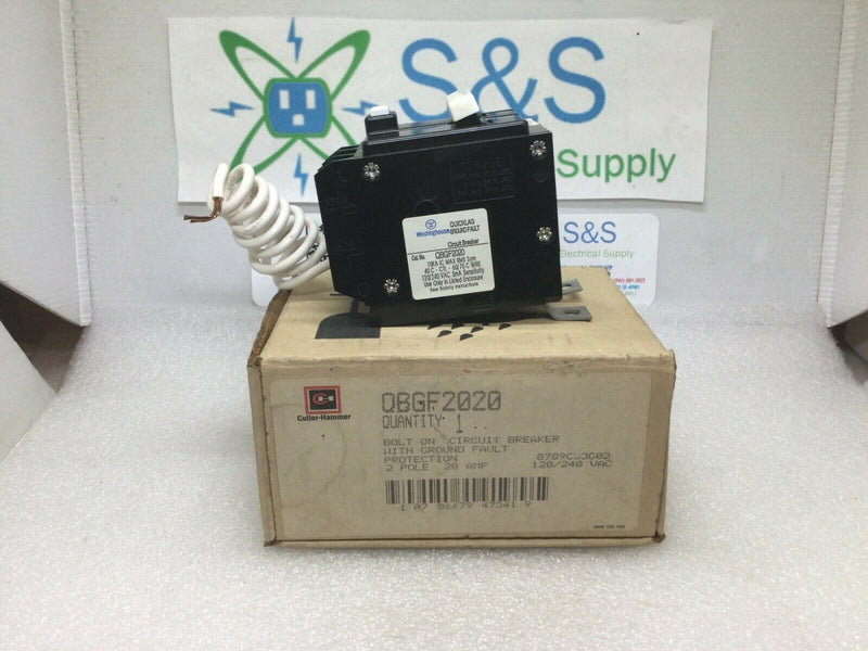 Cutler Hammer Qbgf Qbgf2020 20 Amp 2 Pole 240v Circuit Breaker Gfi