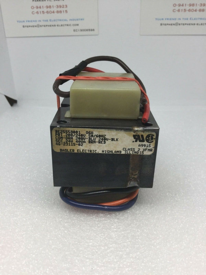 Basler Electric 208 / 240 Volt Be25558001 06a Class 2 Xfmr Transformer