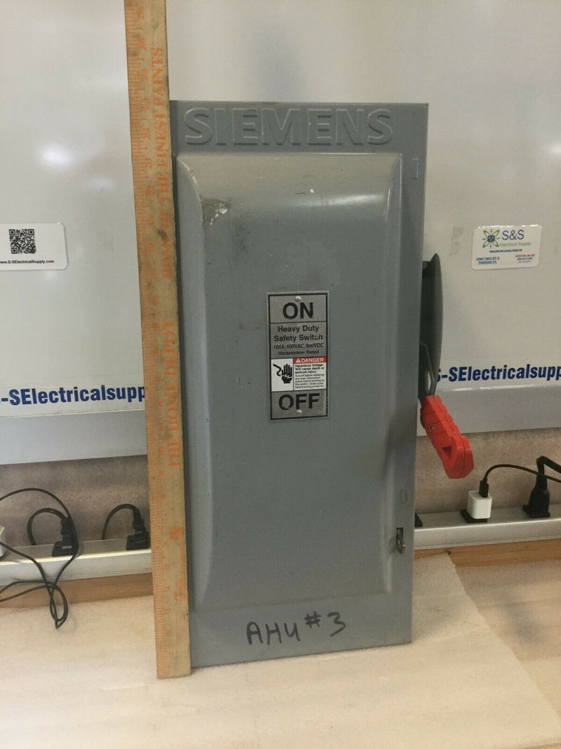 Siemens Hnf363 Heavy Duty Safety Switch 100a 600v Non-Fused