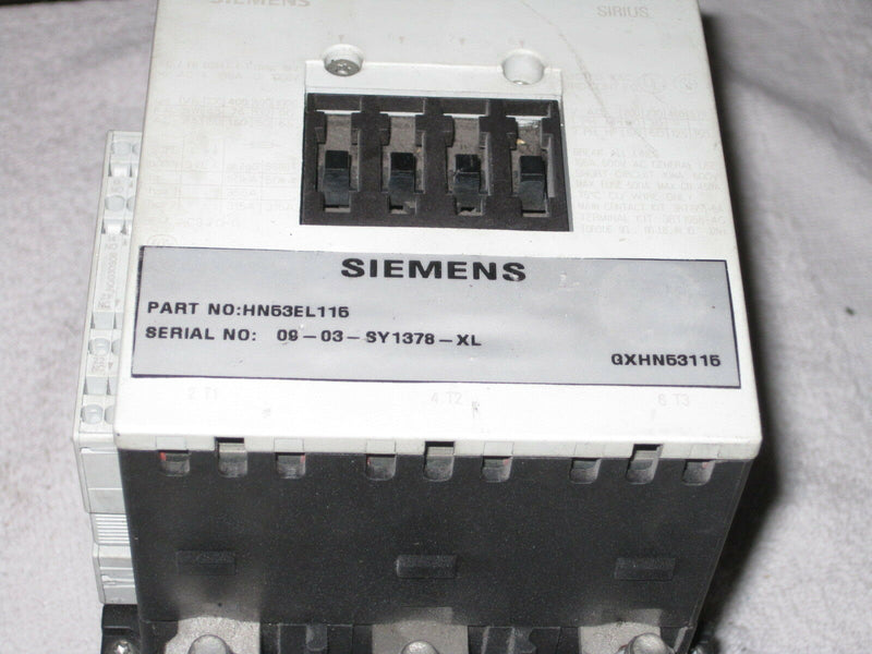 Siemens 3rt1 055-6af36 Sirius Contactor, 3 Poles, 75kw / 400v, 110/127v Coil