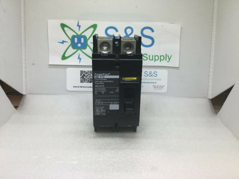 Qbl22175 Square D Sqd 2 Pole 175 Amp 120/240v  Molded Case Circuit Breaker